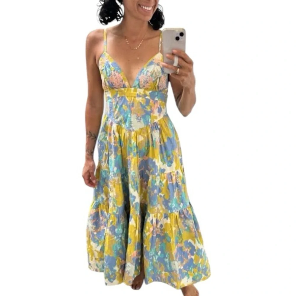 Free People New Maxi Long Love Dress Size Large Style 90057258 - Picture 2 of 8